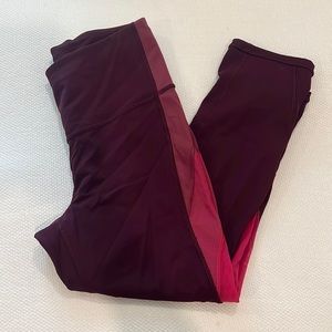 Lululemon maroon crop pants